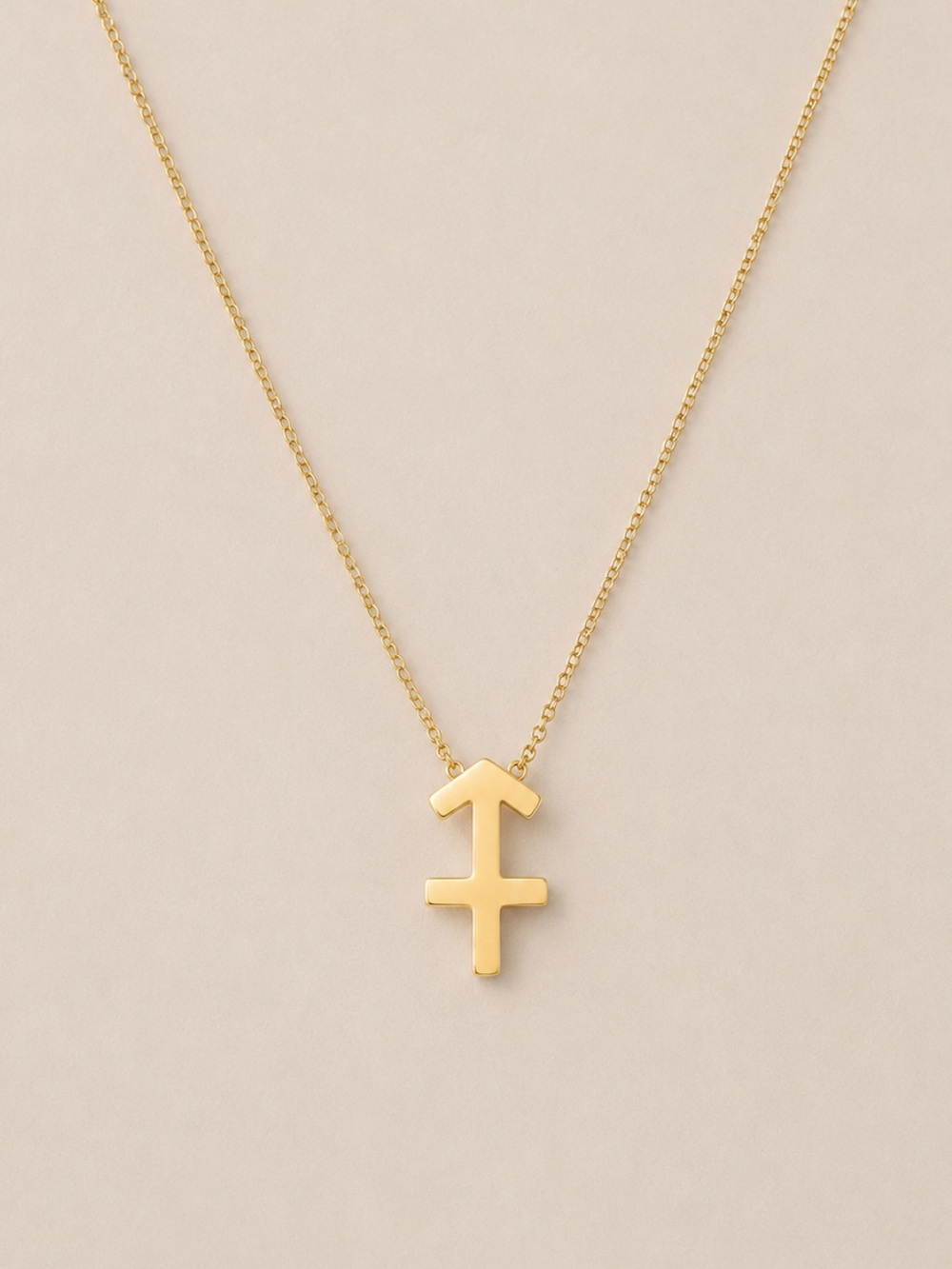 New! Sagittarius Gold Zodiac Charm Pendant Necklace NWOT